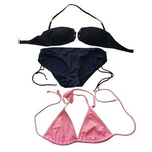 LOT OF 3 Bikinis: 2xVS Bikini Top & 1xMK Bikini Bottom SMALL